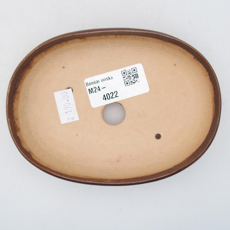 kerámia bonsai tál 13 x 9,5 x 3 cm, barna
