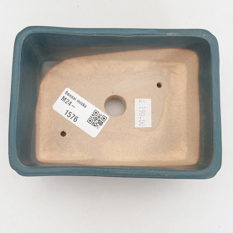 kerámia bonsai tál 13 x 9,5 x 5 cm, kék színben