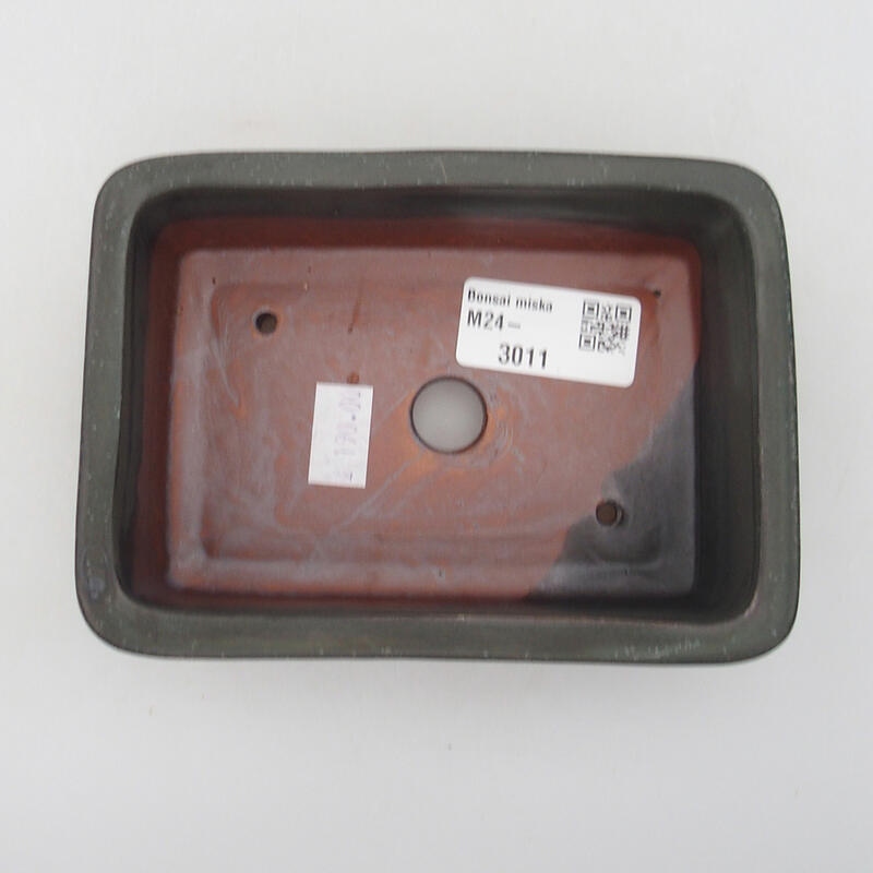 kerámia bonsai tál 13 x 9 x 4,5 cm, szürke