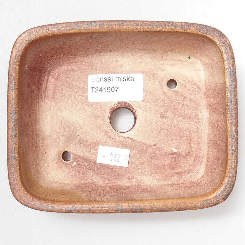 kerámia bonsai tál 14,5 x 12 x 4 cm, barna színű