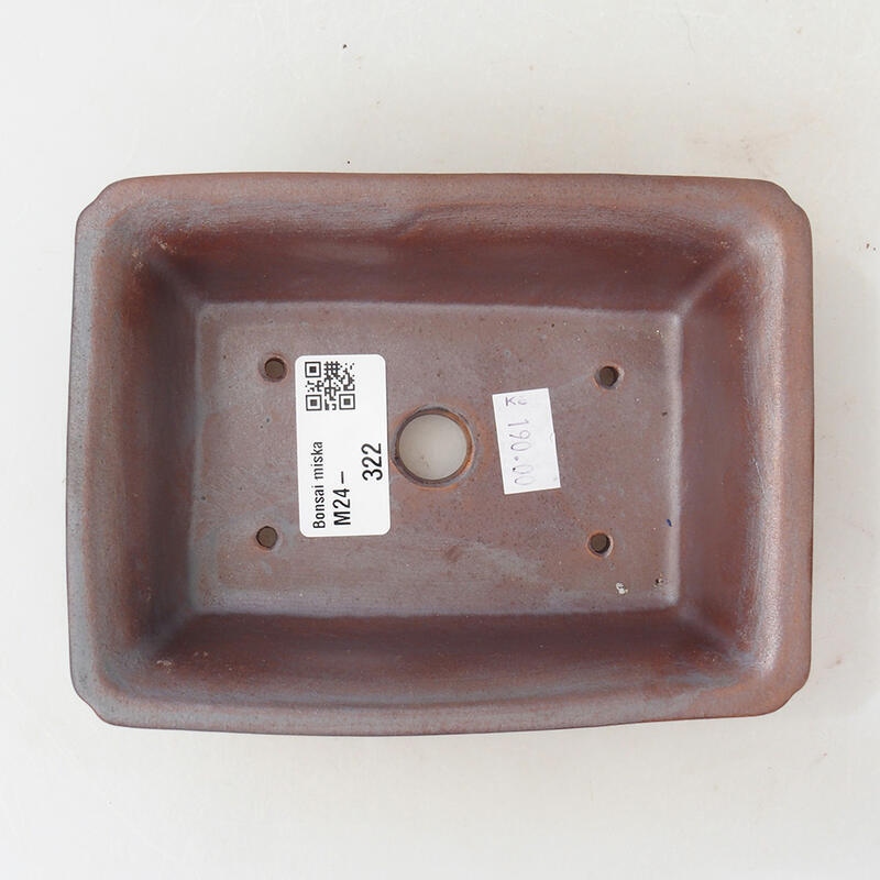 Kerámia bonsai tál 14 x 10,5 x 4 cm, fém színben