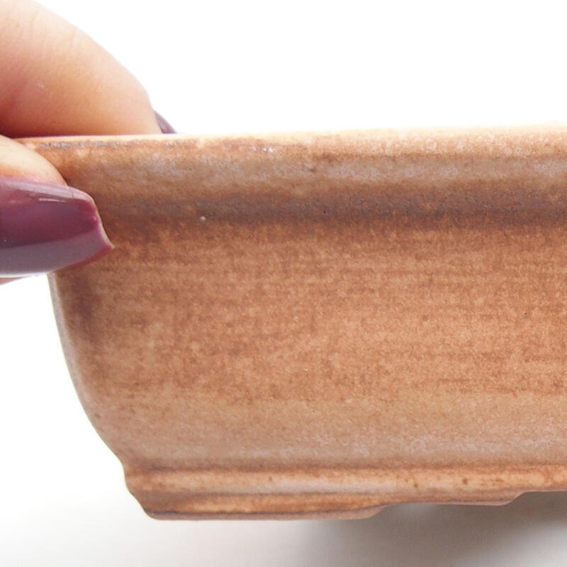 kerámia bonsai tál 14 x 10,5 x 4 cm, rózsaszínű