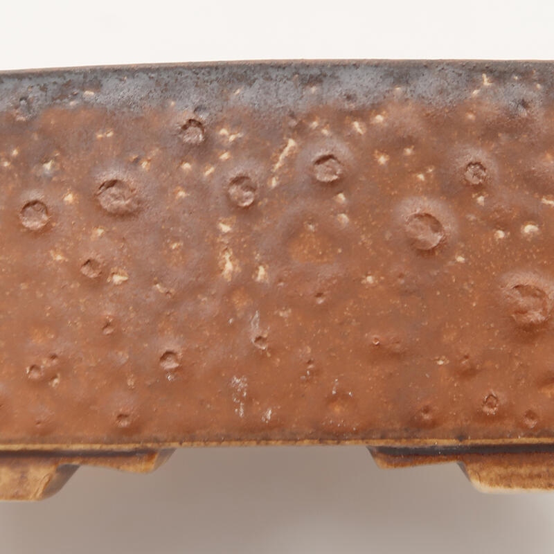 kerámia bonsai tál 14 x 11,5 x 4,5 cm, barna