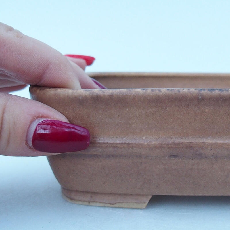 Kerámia bonsai tál 14 x 11,5 x 4,5 cm, rózsaszínű