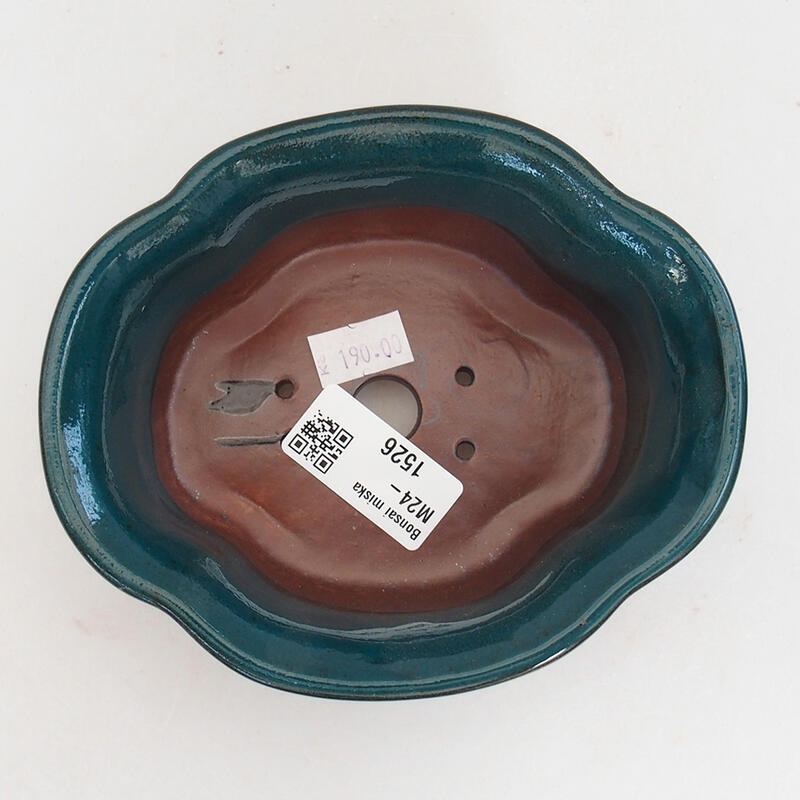 kerámia bonsai tál 14 x 11,5 x 6 cm, zöld