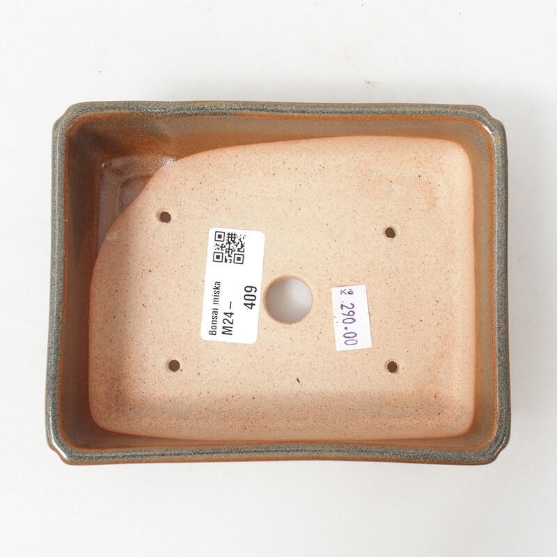 kerámia bonsai tál 14 x 11 x 4 cm, barna