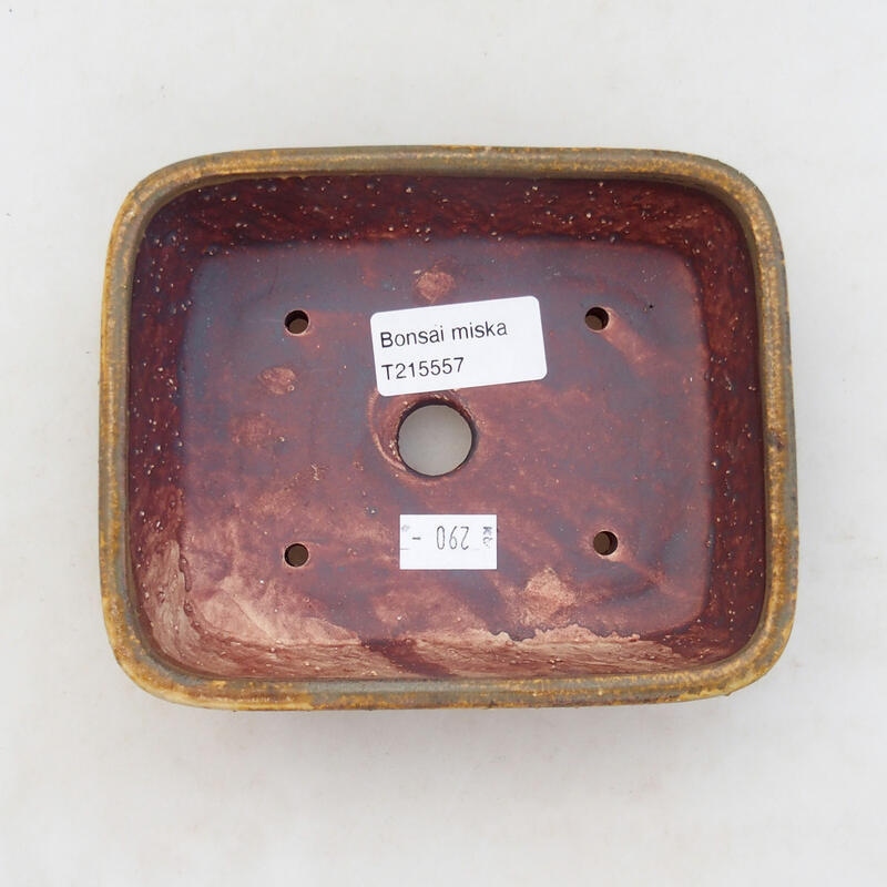 kerámia bonsai tál 14 x 11 x 4 cm, barna
