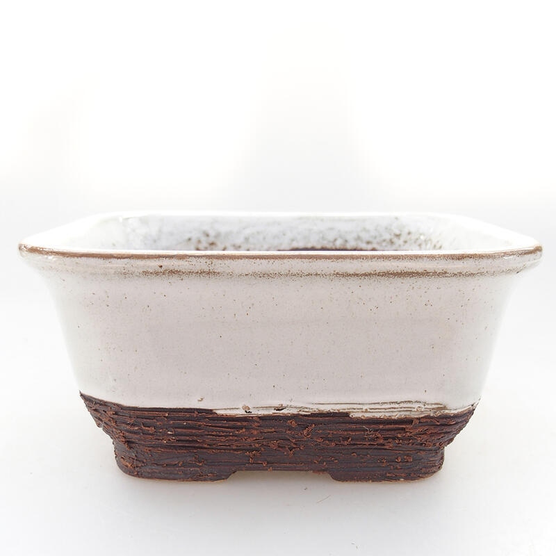 kerámia bonsai tál 14 x 12,5 x 7 cm, fehér színű