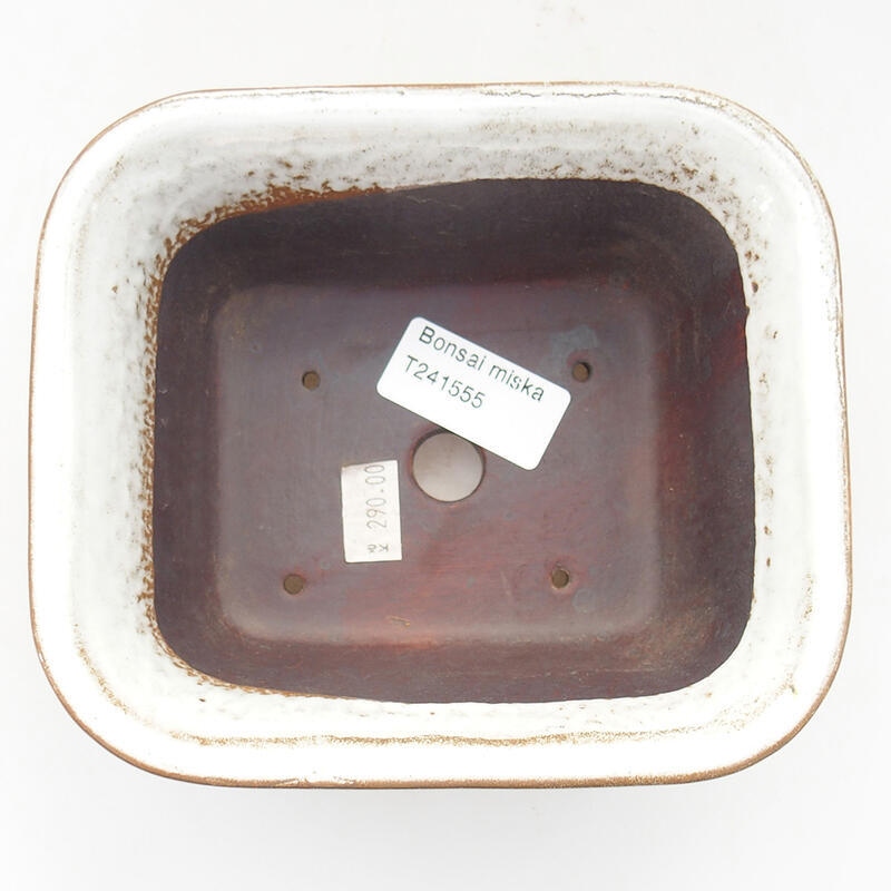 kerámia bonsai tál 14 x 12,5 x 7 cm, fehér színű