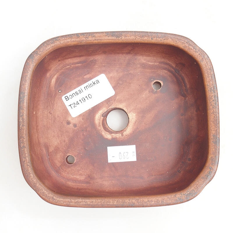 kerámia bonsai tál 14 x 12 x 4 cm, barna