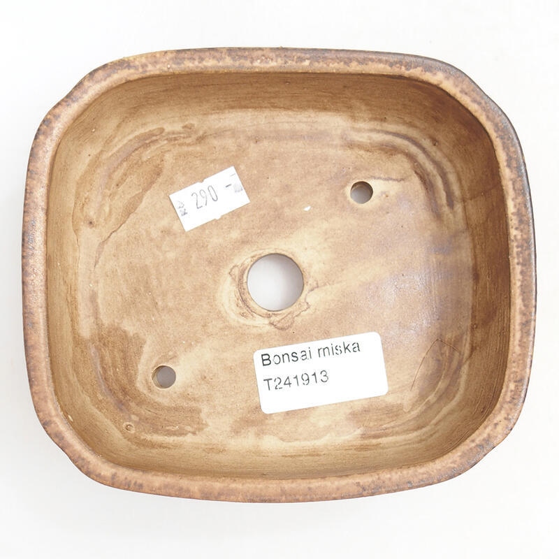 kerámia bonsai tál 14 x 12 x 4 cm, rózsaszínű