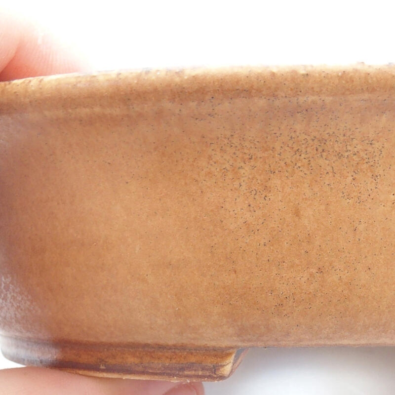 Kerámia bonsai tál 14 x 13 x 4 cm, narancssárga