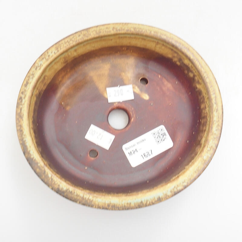 kerámia bonsai tál 14 x 13 x 4 cm, zöld