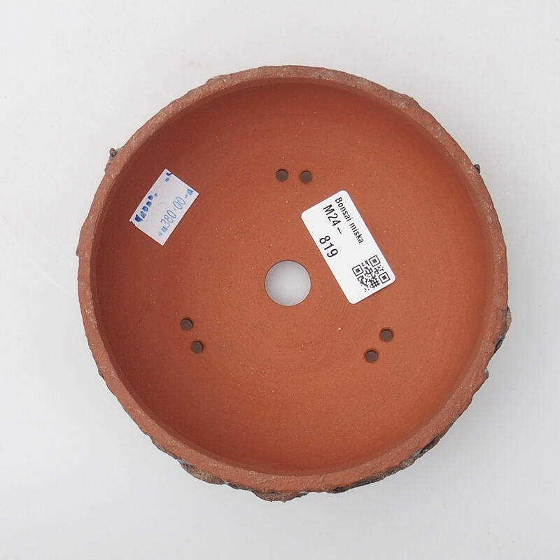 kerámia bonsai tál 14 x 14 x 4,5 cm, barna