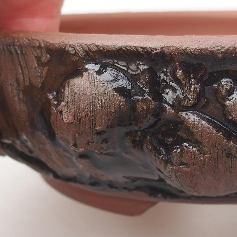 kerámia bonsai tál 14 x 14 x 4 cm, barna