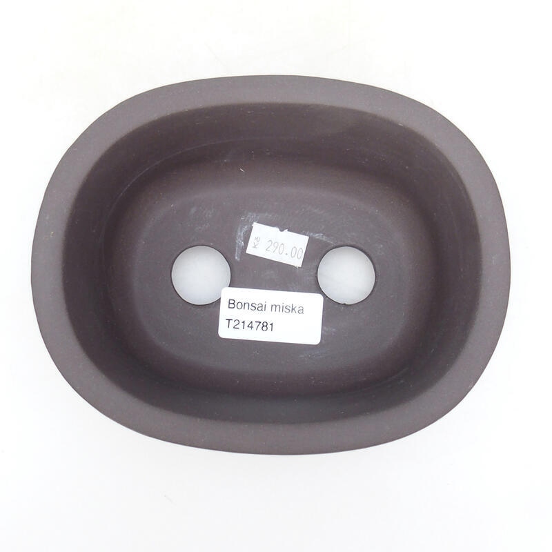 Kerámia bonsai tál 15,5 x 12,5 x 7 cm, fekete színben