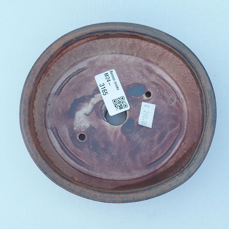 kerámia bonsai tál 15,5 x 14 x 4 cm, barna