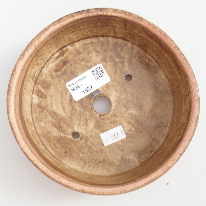 Kerámia bonsai tál 15,5 x 15,5 x 5 cm, rózsaszínű