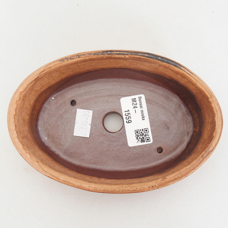 kerámia bonsai tál 15 x 10 x 4,5 cm, rózsaszínű