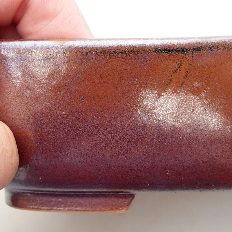 kerámia bonsai tál 15 x 11,5 x 5 cm, barna