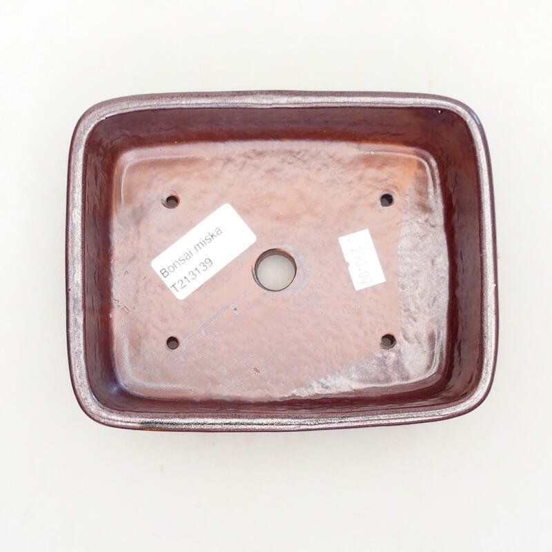 kerámia bonsai tál 15 x 11,5 x 5 cm, barna