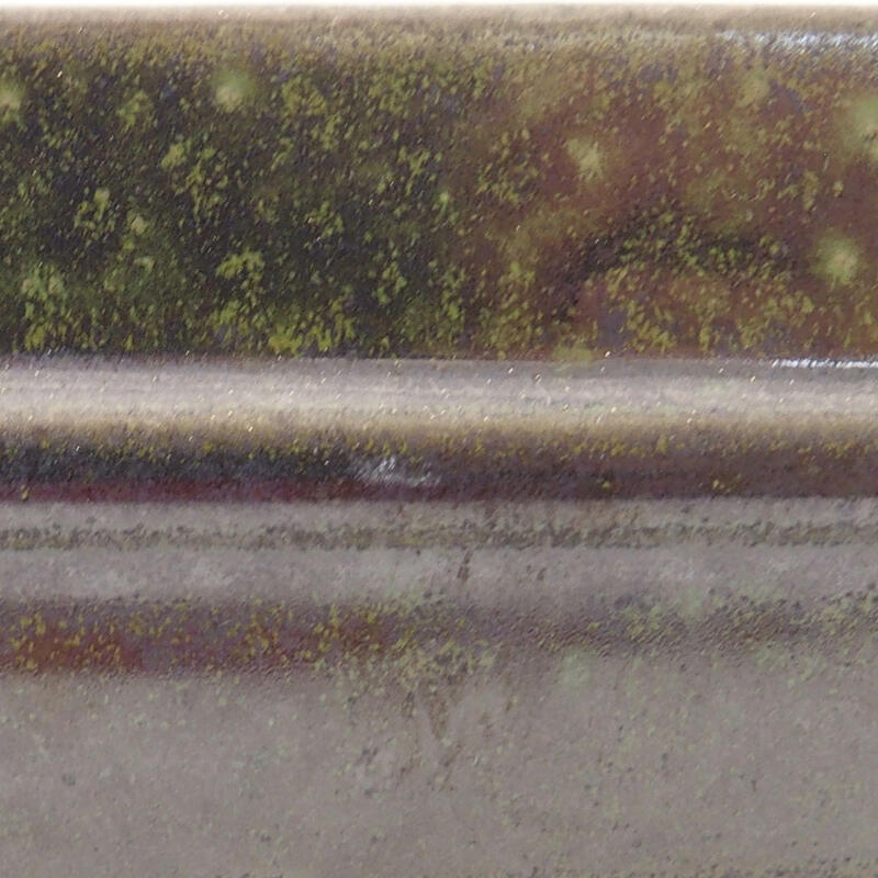 Kerámia bonsai tál 15 x 12,5 x 4,5 cm, zöld