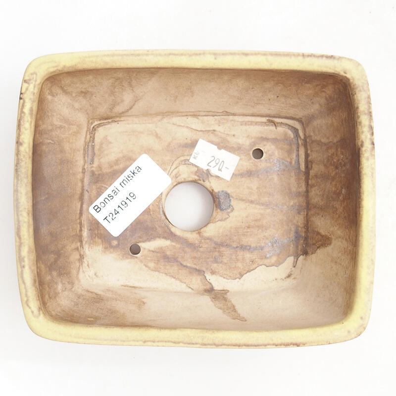 Kerámia bonsai tál 15 x 12,5 x 5,5 cm, zöld