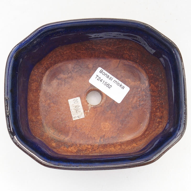 kerámia bonsai tál 15 x 12,5 x 6,5 cm, kék színben
