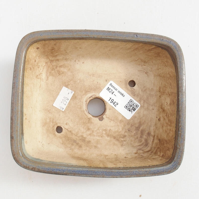 kerámia bonsai tál 15 x 13 x 5 cm, kék színben