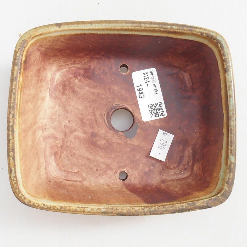 kerámia bonsai tál 15 x 13 x 5 cm, zöld