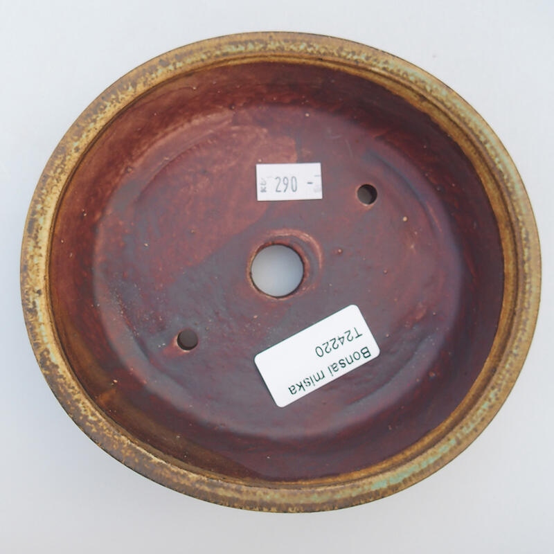 kerámia bonsai tál 15 x 14 x 4 cm, barna