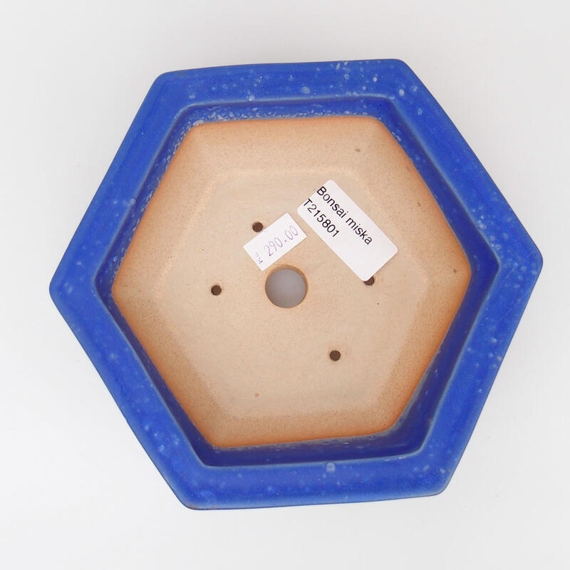 kerámia bonsai tál 15 x 14 x 5,5 cm, kék színben