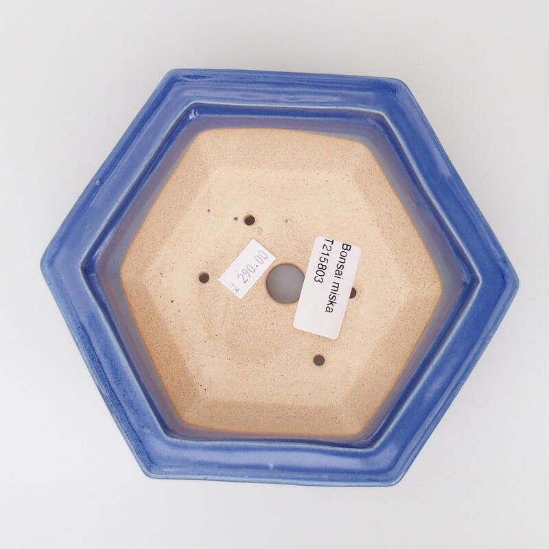 kerámia bonsai tál 15 x 14 x 5,5 cm, kék színben