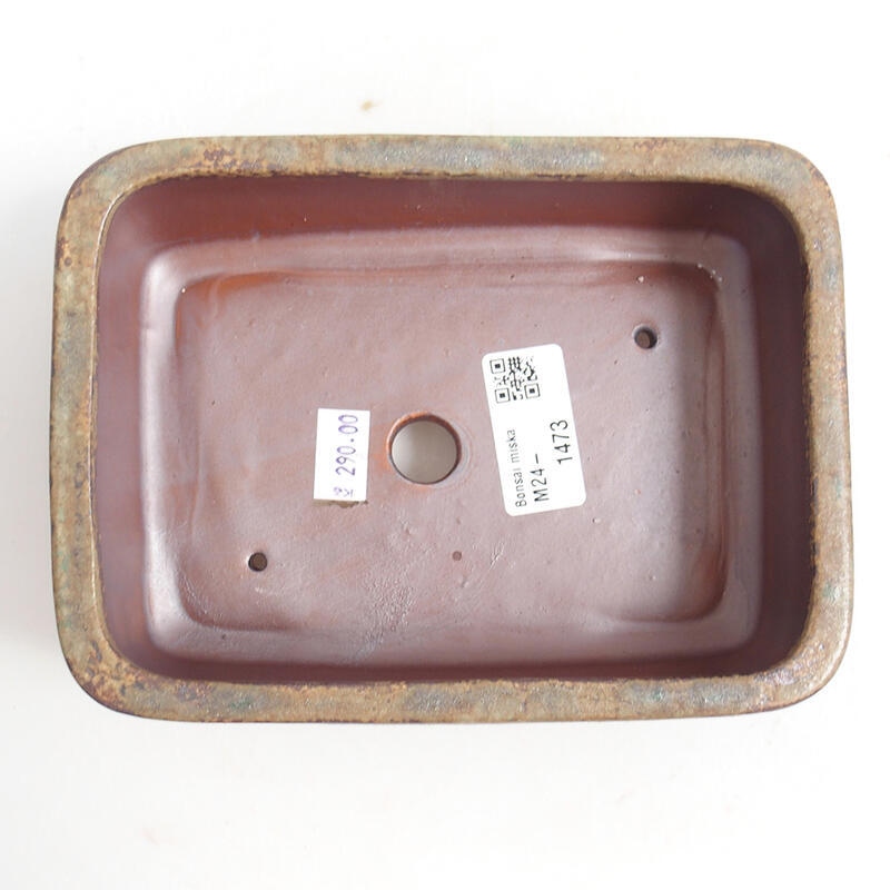 kerámia bonsai tál 16,5 x 12 x 5,5 cm, barna