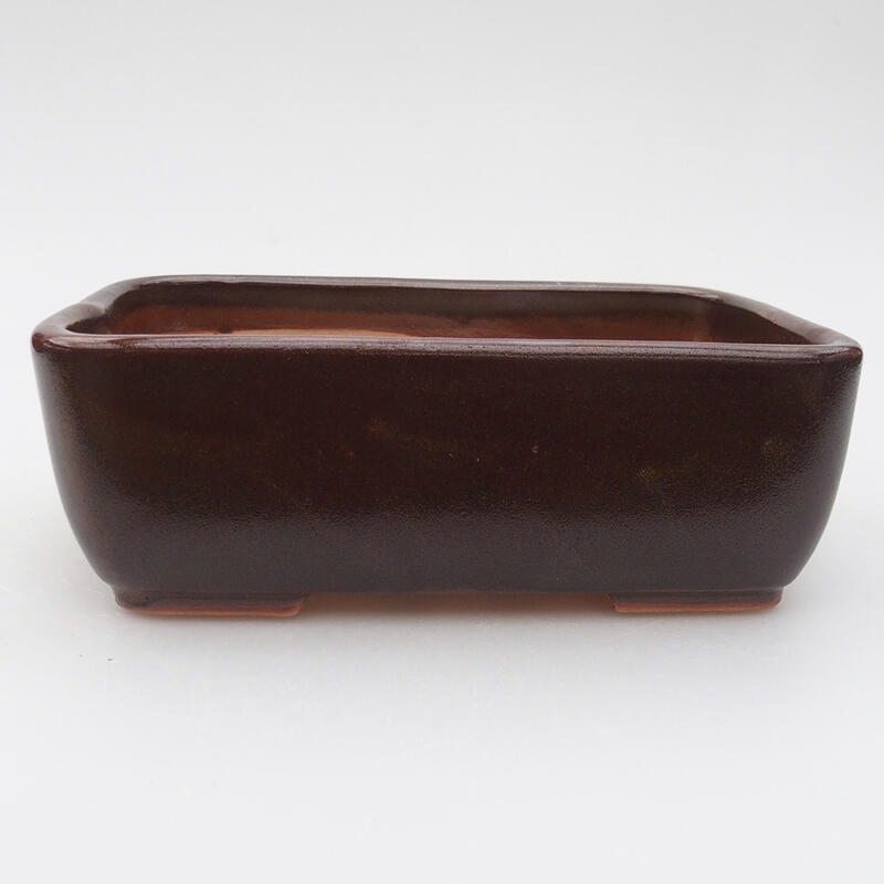 kerámia bonsai tál 16 x 10 x 5 cm, barna