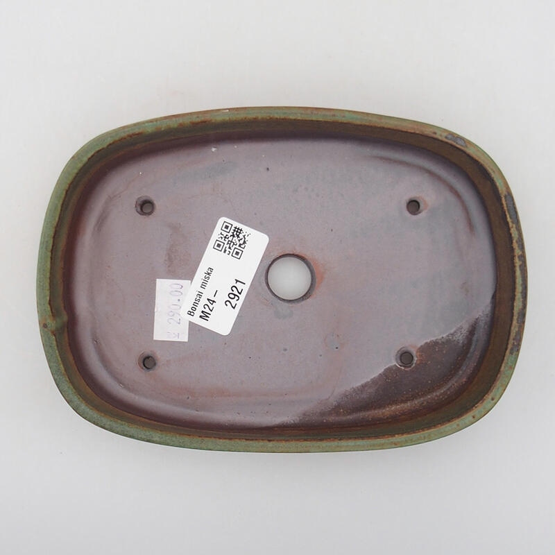 kerámia bonsai tál 16 x 11 x 3 cm, zöld