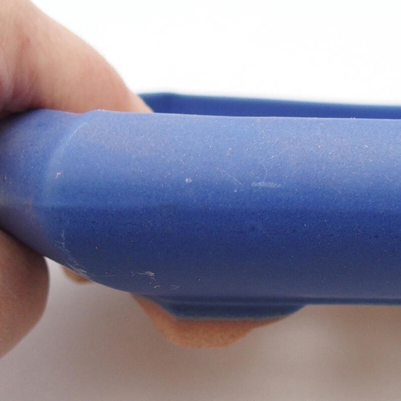 kerámia bonsai tál 16 x 14 x 3 cm, kék színben