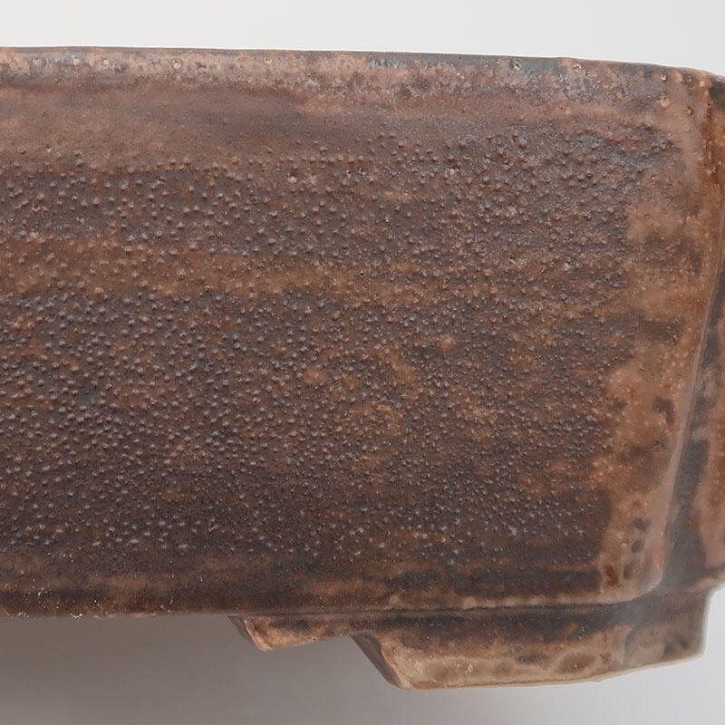 Kerámia bonsai tál 17,5 x 14,5 x 5,5 cm, barna