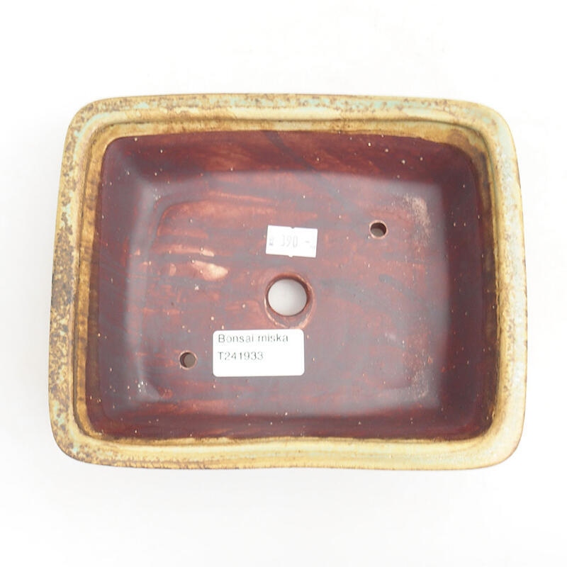 Bonsai kerámia tál 17,5 x 14,5 x 5,5 cm, zöld