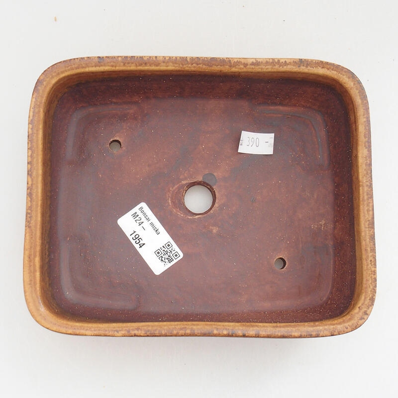 Kerámia bonsai tál 17,5 x 14,5 x 5 cm, rózsaszínű