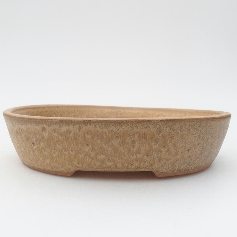kerámia bonsai tál 17,5 x 14 x 4 cm, bézs színben