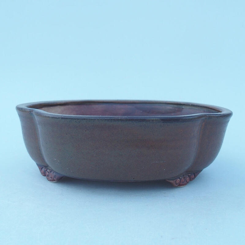 kerámia bonsai tál 17,5 x 15 x 5,5 cm, barna