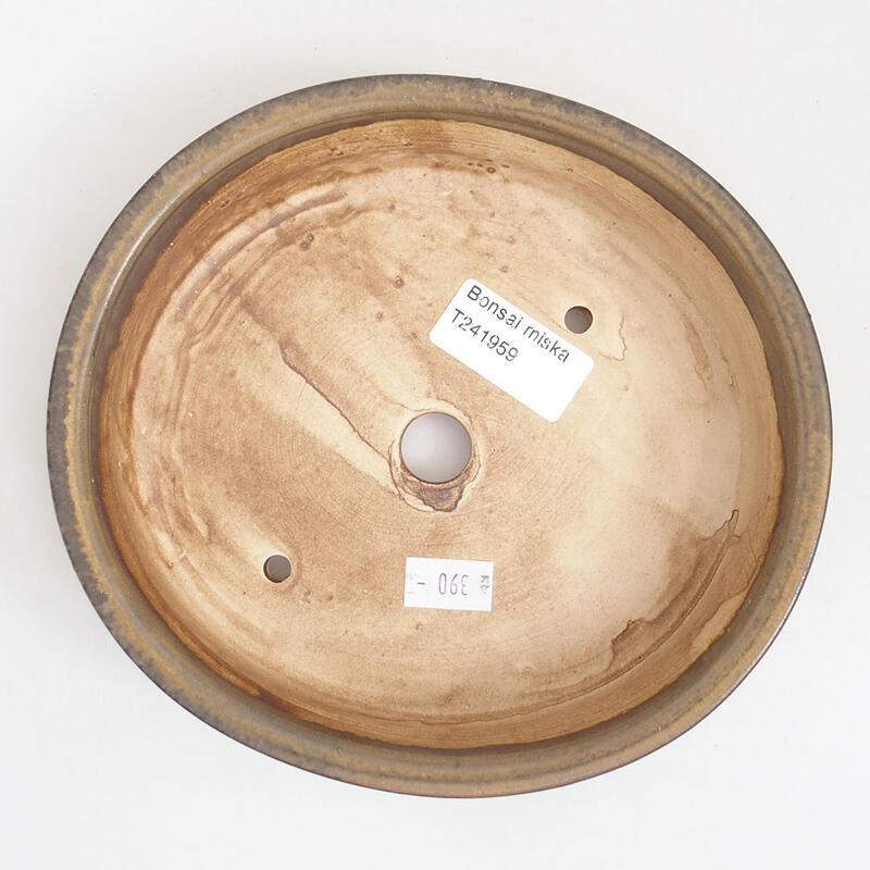 kerámia bonsai tál 17,5 x 16 x 4,5 cm, barna