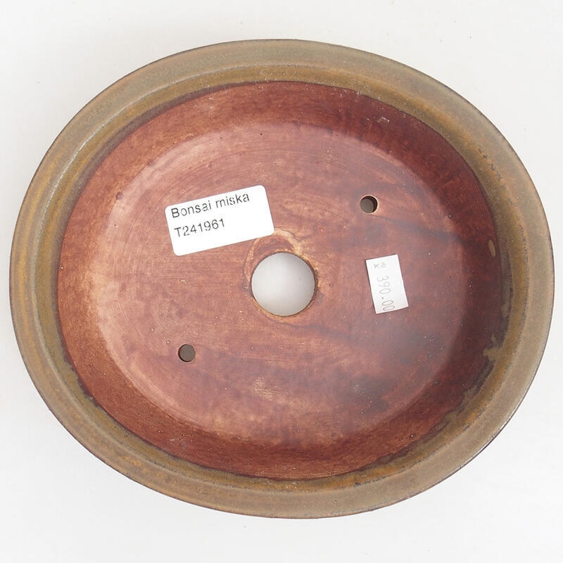 kerámia bonsai tál 17,5 x 16 x 4,5 cm, barna