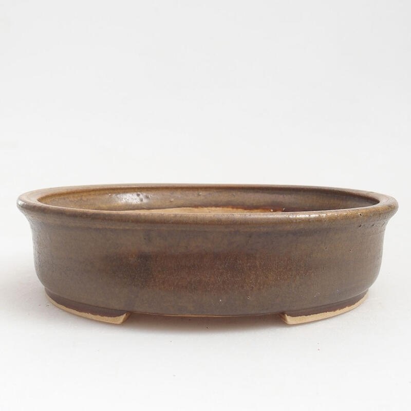 kerámia bonsai tál 17,5 x 16 x 4,5 cm, barna