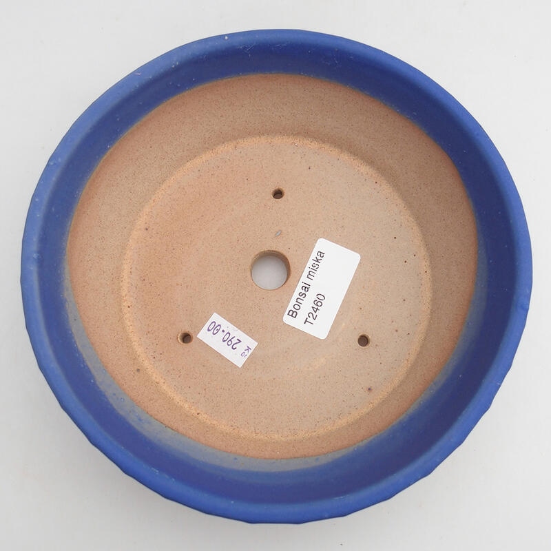 kerámia bonsai tál 17,5 x 17,5 x 5 cm, kék színben