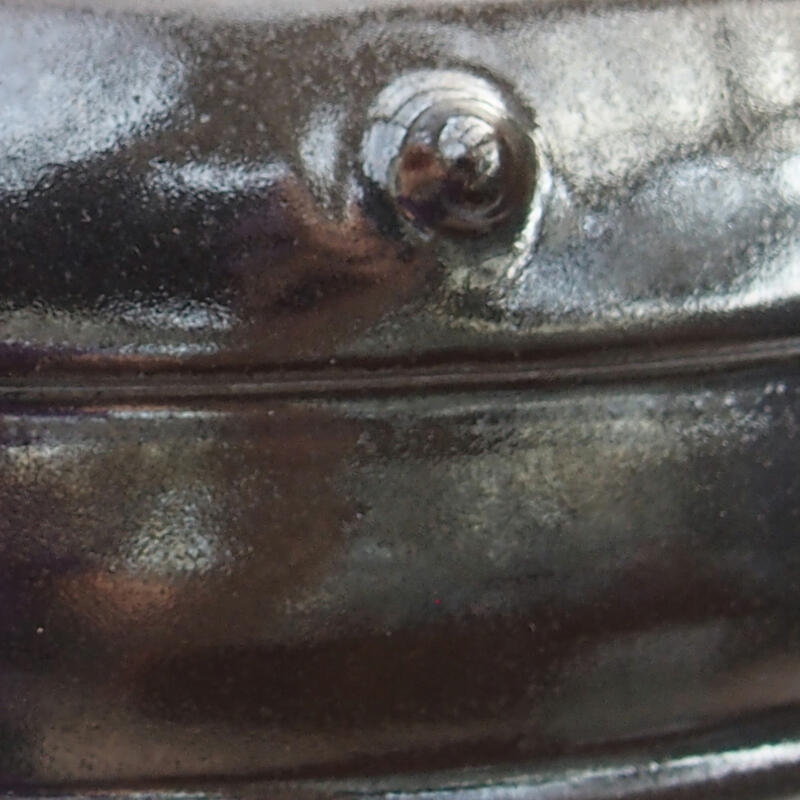 Kerámia bonsai tál 17,5 x 17,5 x 6 cm, fém színben