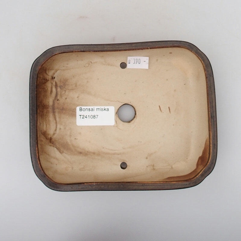 kerámia bonsai tál 17 x 13 x 4,5 cm, barna