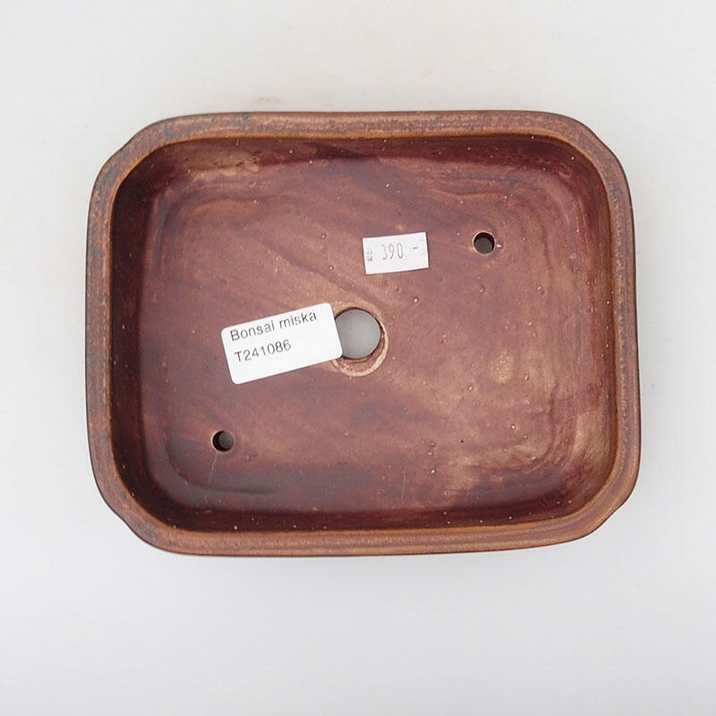 kerámia bonsai tál 17 x 13 x 4,5 cm, barna