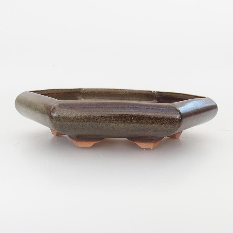 kerámia bonsai tál 17 x 14 x 3,5 cm, barna